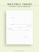 M125 | Horizontal Monthly Planner, MO1P