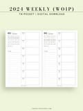 W108_GX_WO1P_2024 | 2024 Weekly Planner, Blank