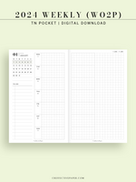 W108_G_WO2P_2024 | 2024 Weekly Planner, Grid