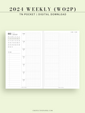 W108_G_WO2P_2024 | 2024 Weekly Planner, Grid