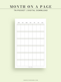 M123_B | Monthly Planner, MO1P, Blank