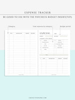 T126 | Expense Tracker in Budget, Spending Log Template