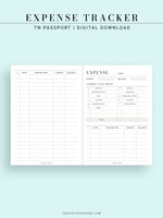 T126 | Expense Tracker in Budget, Spending Log Template