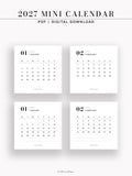 Y103-1_2027 | 2027 Mini Calendar