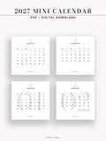 Y103-4_2027 | 2027 Mini Calendar