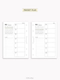 W108_B_WO1P_2027 | 2027 Weekly Planner, Blank