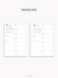 W108_B_WO1P_2027 | 2027 Weekly Planner, Blank