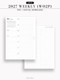 W108_G_WO2P_2027 | 2027 Weekly Planner, Grid