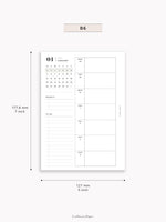 W108_GX_WO1P_2026 | 2026 Weekly Planner, Blank
