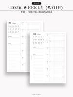 W108_G_WO1P_2026 | 2026 Weekly Planner, Grid
