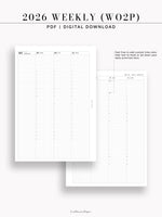 W123_2026 | 2026 Weekly Schedule, WO2P
