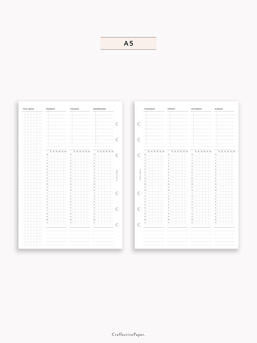 W133 | Weekly Time Tracker (WO2P) – CreffectivePaper