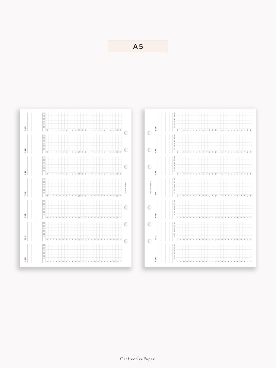 W134 | Weekly Time Tracker (WO1P) – CreffectivePaper