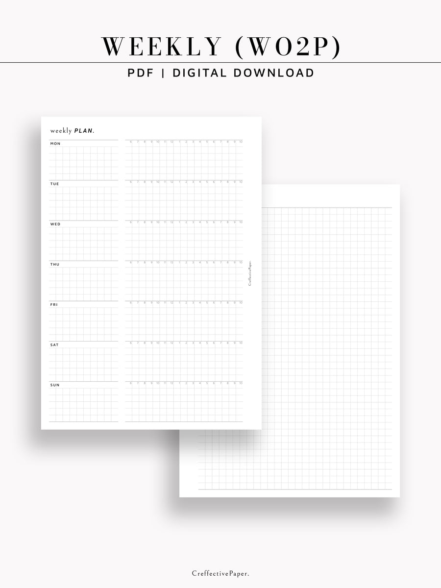 W137_WO2P | Weekly Planner – CreffectivePaper