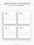 Y103-1_2026 | 2026 Mini Calendar