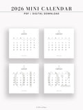 Y103-4_2026 | 2026 Mini Calendar