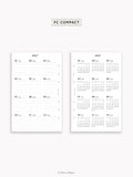 Y115_2027 | 2027 Calendar with Monthly Blank Page