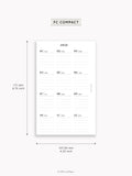 Y115_2026 | 2026 Calendar with Monthly Blank Page