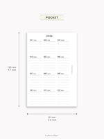 Y115_2026 | 2026 Calendar with Monthly Blank Page