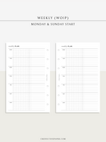 W126_WO1P | Weekly Planner, Week on a Page