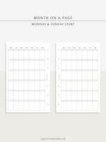 M123_B | Monthly Planner, MO1P, Blank