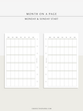 M123_B | Monthly Planner, MO1P, Blank