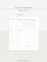 M124 | Folding Monthly Planner