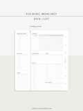 M124 | Folding Monthly Planner