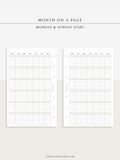 M123_G | Monthly Planner, MO1P, Grid