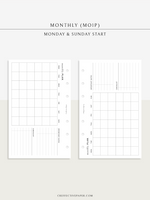 M125 | Horizontal Monthly Planner, MO1P