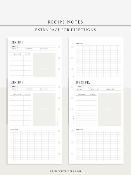 Recipi Note N136 | Recipe Notes – CreffectivePaper
