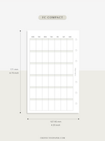 M123_B | Monthly Planner, MO1P, Blank
