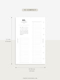 M118_2024 | 2024 Half-Page Calendar, Monthly Task list