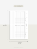 D124 | Horizontal Daily Planner, Two Days on a Page