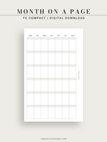 M123_B | Monthly Planner, MO1P, Blank