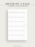 M123_B | Monthly Planner, MO1P, Blank