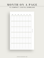 M123_L | Monthly Planner, MO1P, Lined