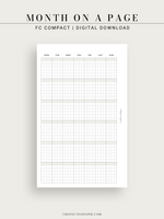 M123_G | Monthly Planner, MO1P, Grid