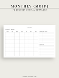 M125 | Horizontal Monthly Planner, MO1P