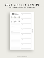 W108_GX_WO1P_2024 | 2024 Weekly Planner, Blank