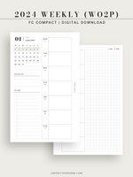 W108_GX_WO2P_2024 | 2024 Weekly Planner, Blank