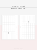 M125 | Horizontal Monthly Planner, MO1P