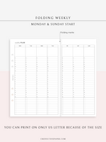 W125 | Folding Weekly Schedule