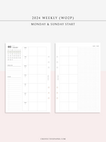 W108_GX_WO2P_2024 | 2024 Weekly Planner, Blank