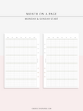 M123_G | Monthly Planner, MO1P, Grid