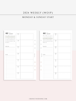 W108_GX_WO1P_2024 | 2024 Weekly Planner, Blank