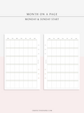 M123_B | Monthly Planner, MO1P, Blank