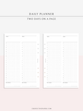 D122 | Daily Planner, Two Days on a Page