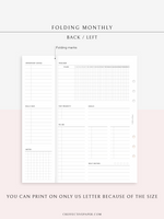 M124 | Folding Monthly Planner