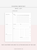 M124 | Folding Monthly Planner